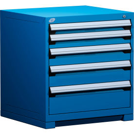 Heavy Duty Modular Cabinet, 5 Drawers, 30"W x 27"D x 32"H, Avalanche Blue