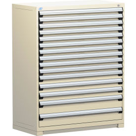 Heavy Duty Modular Drawer Cabinet 15 Drawer Full Height 48"W - Beige