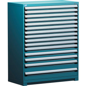 Heavy Duty Modular Drawer Cabinet 15 Drawer Full Height 48"W - Everest Blue