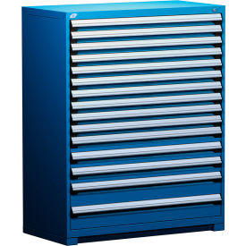 Heavy Duty Modular Drawer Cabinet 15 Drawer Full Height 48"W - Avalanche Blue