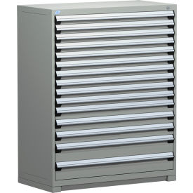 Heavy Duty Modular Drawer Cabinet 15 Drawer Full Height 48"W - Light Gray