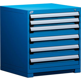 Heavy Duty Modular Drawer Cabinet 6 Drawer Bench High 30"W - Avalanche Blue