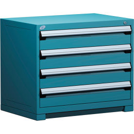 Heavy Duty Modular Cabinet, 4 Drawers, Everest Blue