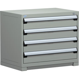 Heavy Duty Modular Cabinet, 4 Drawers, Light Gray