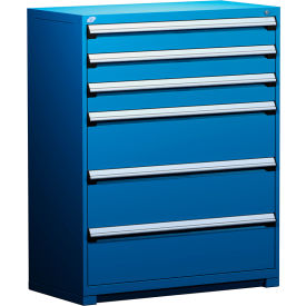 Heavy Duty Modular Drawer Cabinet 6 Drawer Full Height 48"W - Avalanche Blue