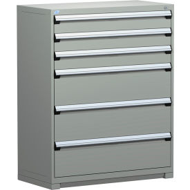 Heavy Duty Modular Drawer Cabinet 6 Drawer Full Height 48"W - Light Gray