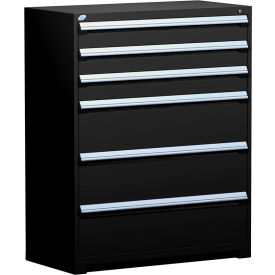 Heavy Duty Modular Drawer Cabinet 6 Drawer Full Height 48"W - Black