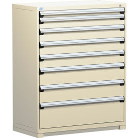 Heavy Duty Modular Cabinet, 8 Drawers, 48"W x 24"D x 60"H, Beige