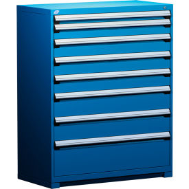 Heavy Duty Modular Drawer Cabinet 8 Drawer Full Height 48"W - Avalanche Blue