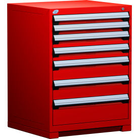 Heavy Duty Modular Cabinet, 7 Drawers, 30"W x 27"D x 40"H, Red