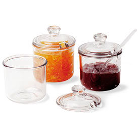 Condiment Jar With Cover, Clear