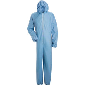 Chemical Splash Disposable Flame Resistant Coverall, Sky Blue, Size M Regular