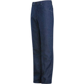 Flame Resistant Relaxed Fit Denim Jeans, Dark Denim, 12.5 oz., Size 44 x 37U