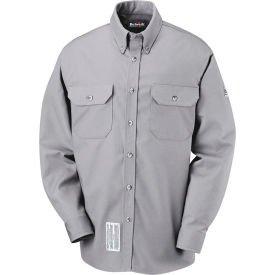 ComforTouch® FR Dress Uniform Shirt SLU2, Silver Gray, Size S Regular