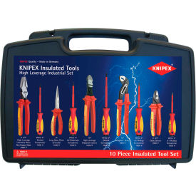 10 Pc Pliers / Screwdriver Insulated Tool Set 1,000V, Hard Case