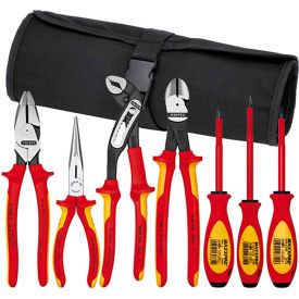 7 Pc Pliers / Screwdriver Insulated Tool Set 1,000V, Nylon Pouch