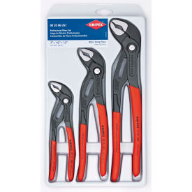 Cobra 3 Piece V-Jaw Push Button Adjustment Tongue & Groove Plier Set