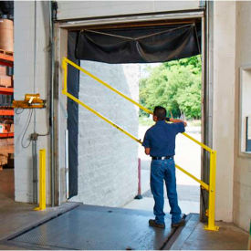 DG Series Dock Gate, Fits 120", Carbon Steel, Clear Opening, Safety Yellow