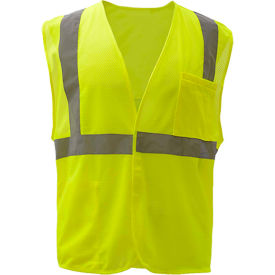 Standard Class 2 Mesh Hook & Loop Safety Vest, Lime, 2XL
