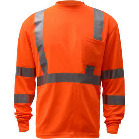 Class 3 Moisture Wicking T-Shirt with Chest Pocket, Orange, 3XL