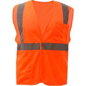 Standard Class 2 Mesh Hook & Loop Safety Vest, Orange, 2XL