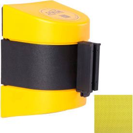 Wall Mount Retractable Belt Barrier, Yellow Case W/15' Yellow Belt