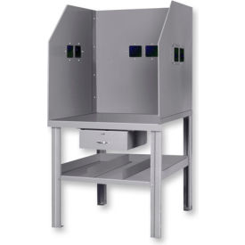Arc Welding Bench W/ See-Thru Sides & Center Drawer, 36"W x 36"D