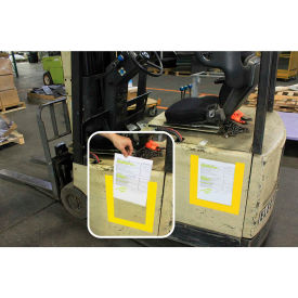 DuraView 3 Side Signage System, Short Side Open, Green Frame, 10/Pack