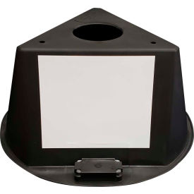 Inventory Control Cone W/ Magnets & Dry Erase Decals, Black
