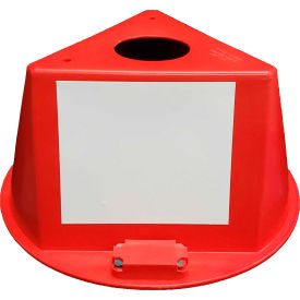Inventory Control Cone W/ Magnets & Dry Erase Decals, Red