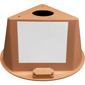 Inventory Control Cone with Magnets & Dry Erase Decals, Tan