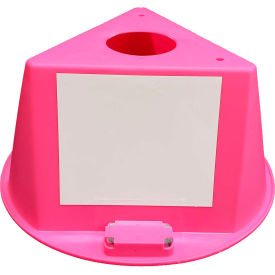 Inventory Control Cone W/ Magnets & Dry Erase Decals, Hot Pink