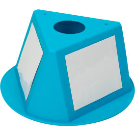 Inventory Control Cone W/ Dry Erase Decals, Turquoise