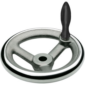 Aluminum Spoked Handwheel w/ Revolving Handle - 4.92" Dia x .500" Bore