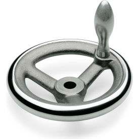 Cast Iron Spoked Handwheel with Revolving Handle - 3.15" Dia x 12mm Bore