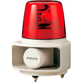 Smart Alert Plus Rotating Beacon & Horn W/32 Sounds, Red Light, AC120V