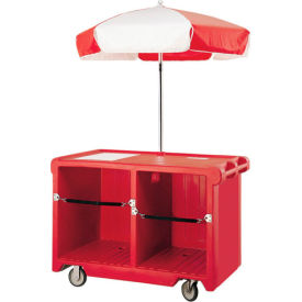 Camcruiser Vending Cart, 55-3/16"L x 31-1/4"W x 93-1/2"H, Hot Red