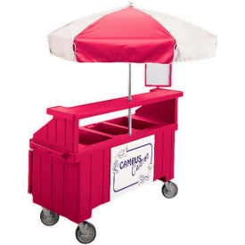 Camcruiser Vending Cart, 1 full size pan, 6" deep, Hot Red