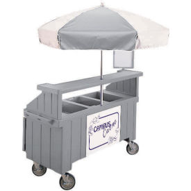 Camcruiser Vending Cart, 1 full size pan, 6" deep, Granite Gray