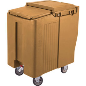 Ice Caddy, Beige, 175 Lbs. Cap., Tall, 2 Fixed, 2 Swivel, 1 with Brake