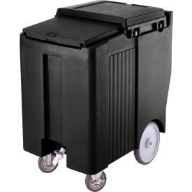 Ice Caddy, Black, 175lbs. Capacity, Tall, 2 Swivel, 1 with Brake, 10" Easy Wheels