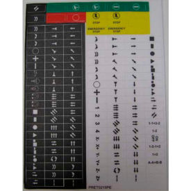 Symbols Decal Sheet, Use with MIKE & VICTOR Control Pendants, 1 Sheet