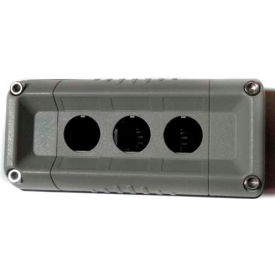 Wall Mount Control Station, Hull Only, 3 Button, Gray