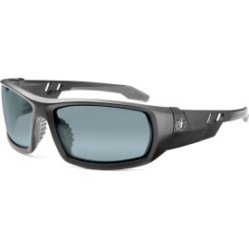 Skullerz Odin Safety Glasses, Silver Mirror Lens, Matte Black Frame
