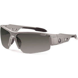 Skullerz Dagr PZ Safety Glasses, Polarized Smoke Lens, Matte Gray Frame