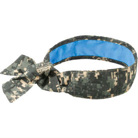 Evap. Cooling Bandana w/ Built-In Cooling Towel, Tie, Camo