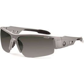 Skullerz Dagr Safety Glasses, Smoke Lens, Matte Gray Frame