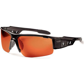 Skullerz Dagr Safety Glasses, Copper Lens, Black Frame