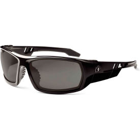 Skullerz Odin PZ Safety Glasses, Polarized Smoke Lens, Black Frame