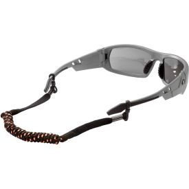 Skullerz 3280 Elastic Coil Safety Glasses Lanyard, Black